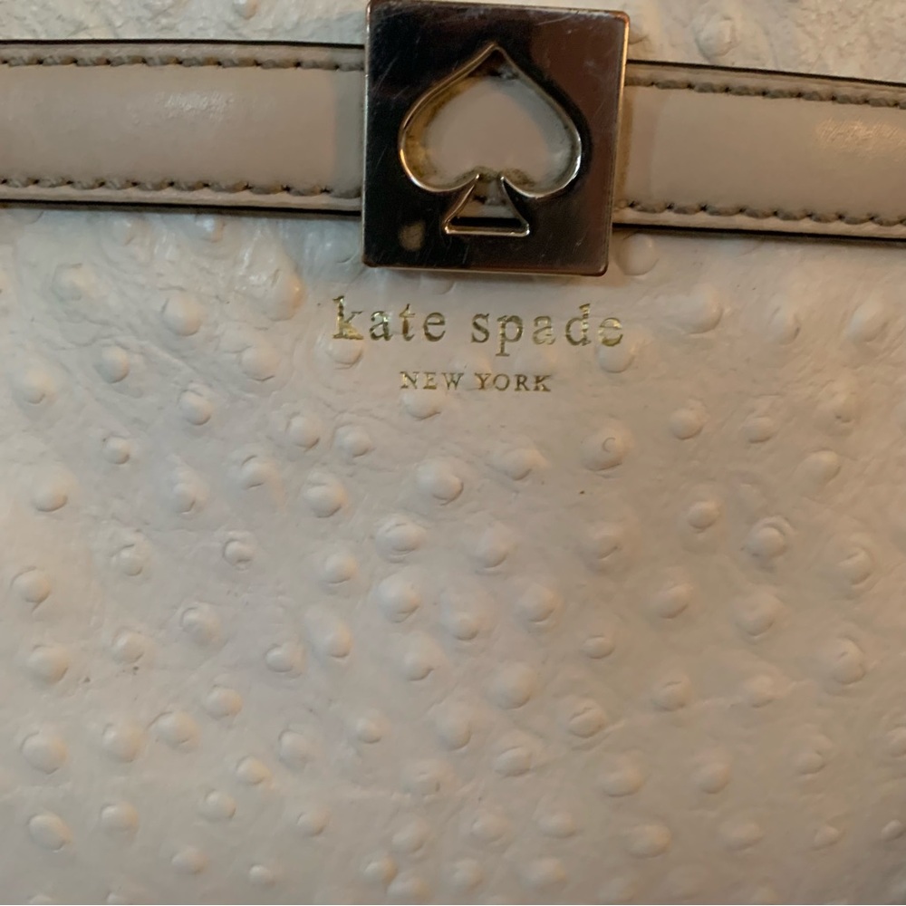 Kate spade faux ostrich but real leather box bag - Picture 7 of 7